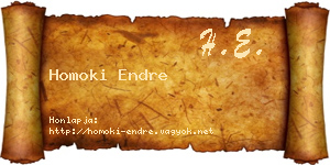 Homoki Endre névjegykártya